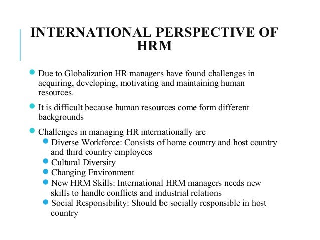 challenges faced by human resource managers in the era of globalization globalization in management